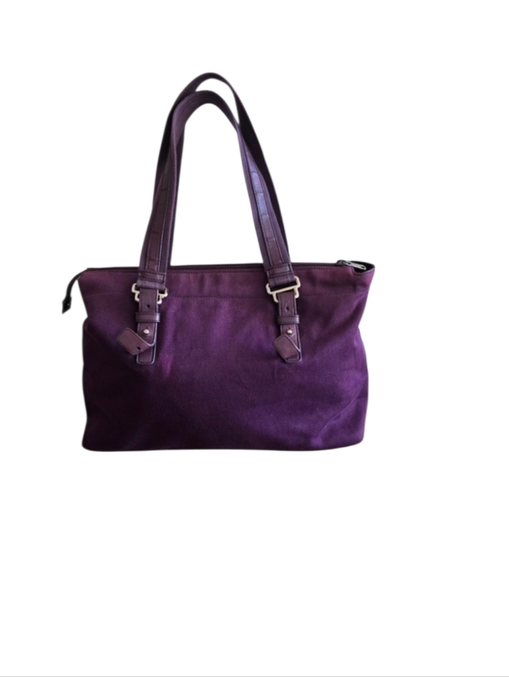 Yves Saint Laurent Purple Logo Canvas Tote - Picture 2 of 14
